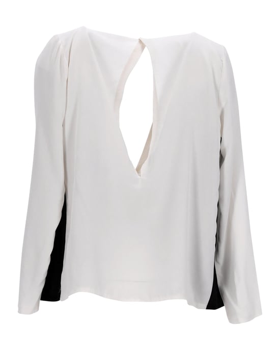 Sandro V-halsblouse van grijze zijde - Image 3