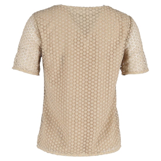Diane Von Furstenberg Brylee kanten blouse met korte mouwen in goudkleurig polyester - Image 3