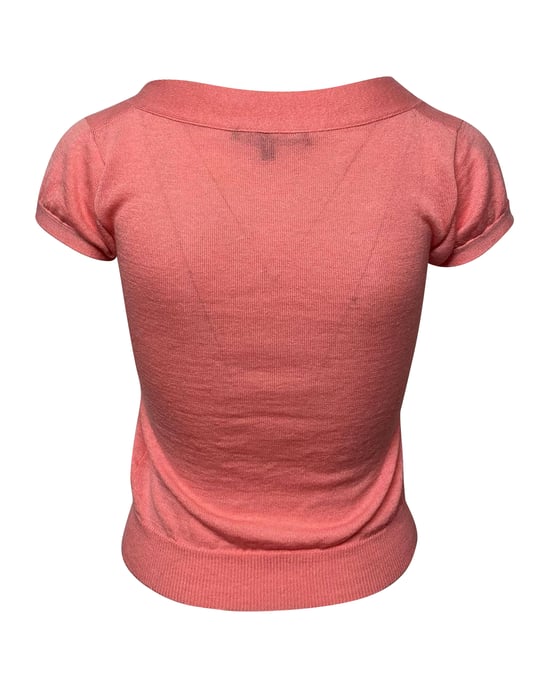 Gucci gebreide blouse van roze scheerwol - Image 4