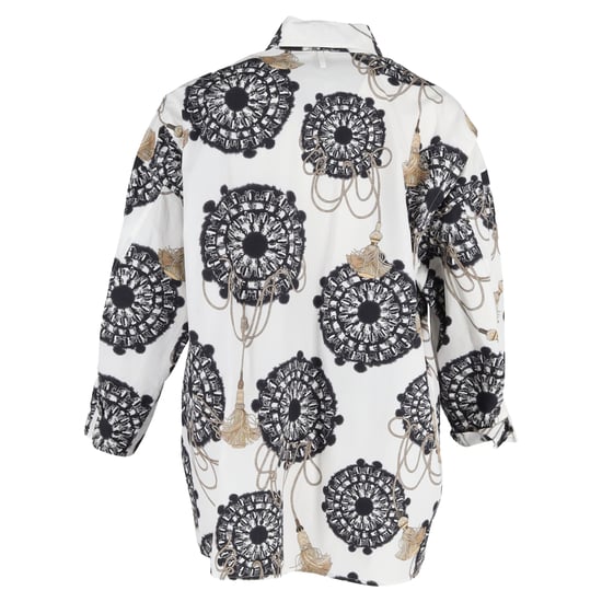 Hermès Cliquetis overhemd met aquarelprint van wit katoen - Image 3