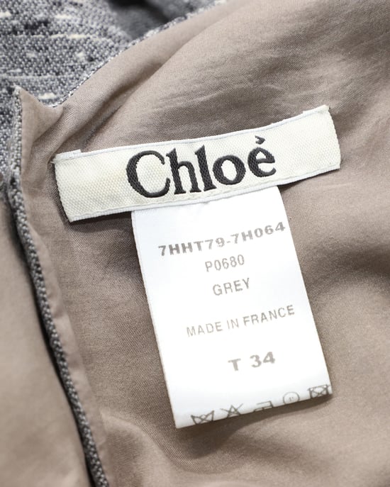Chloe korte cape top in grijze wol - Image 2