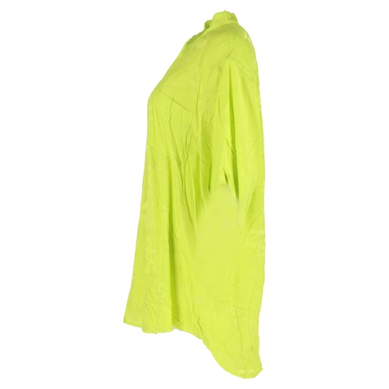 Balenciaga Handgeschreven Minimal Shirt in Neon Groene Viscose - Image 2