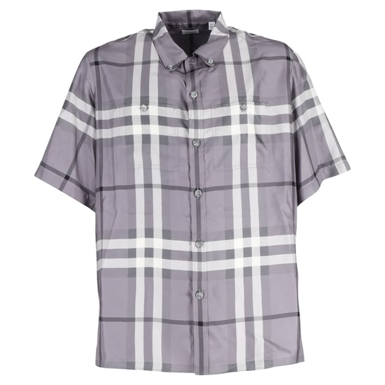 Burberry Bethnal geruit overhemd in grijze zijde - Image 1