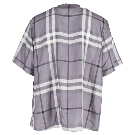 Burberry Bethnal geruit overhemd in grijze zijde - Image 3
