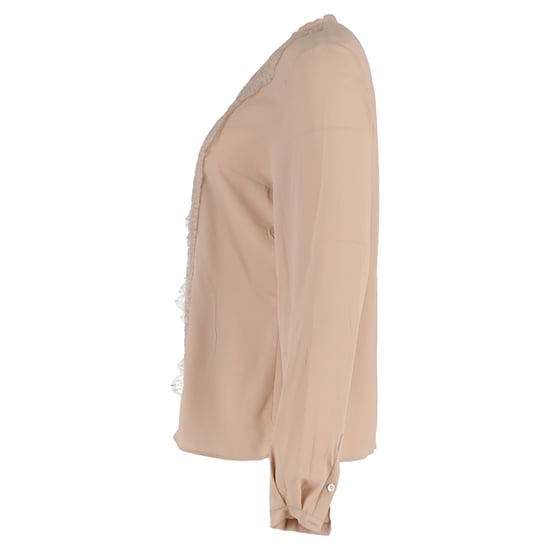 Alexander McQueen blouse met kanten afwerking in beige polyester - Image 2