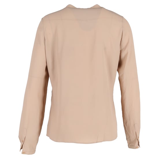 Alexander McQueen blouse met kanten afwerking in beige polyester - Image 3