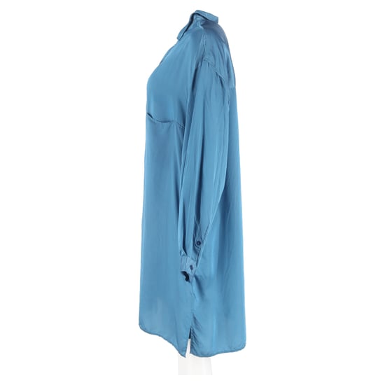Y's by Yohji Yamamoto overhemd met knoopsluiting in blauwe zijde - Image 5