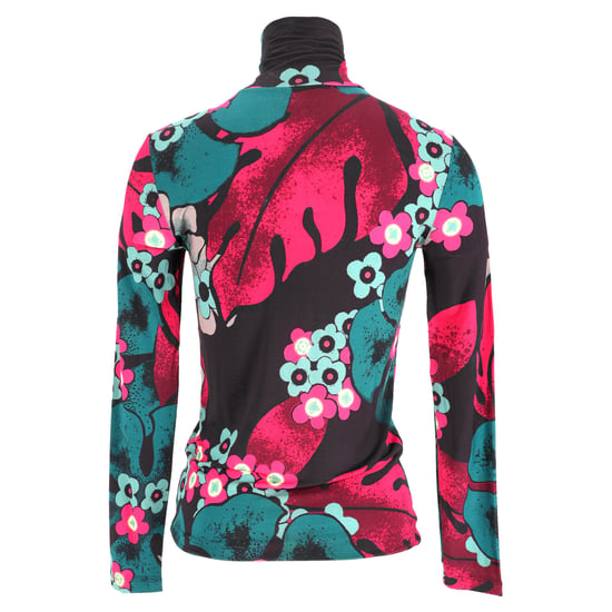 Dries Van Noten top met lange mouwen en colkraag met bloemenprint in veelkleurige rayon - Image 3