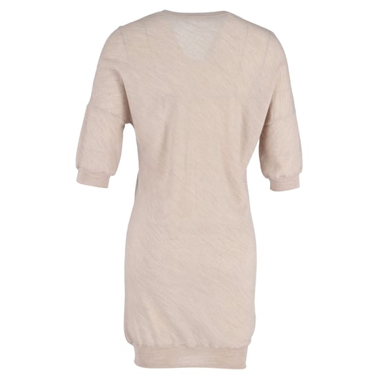 Chloé mini-jurk met V-hals in beige linnen - Image 3