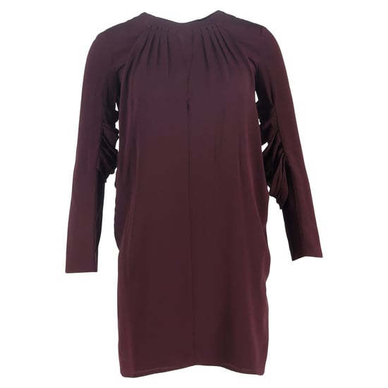 Geplooide mini-jurk van Miu Miu in bordeauxrode zijde - Image 1