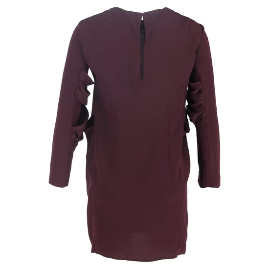 Geplooide mini-jurk van Miu Miu in bordeauxrode zijde - Image 3