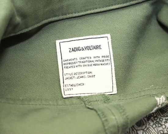 Zadig & Voltaire Record Brodé Tigre overhemdjurk van kakigroen katoen - Image 5