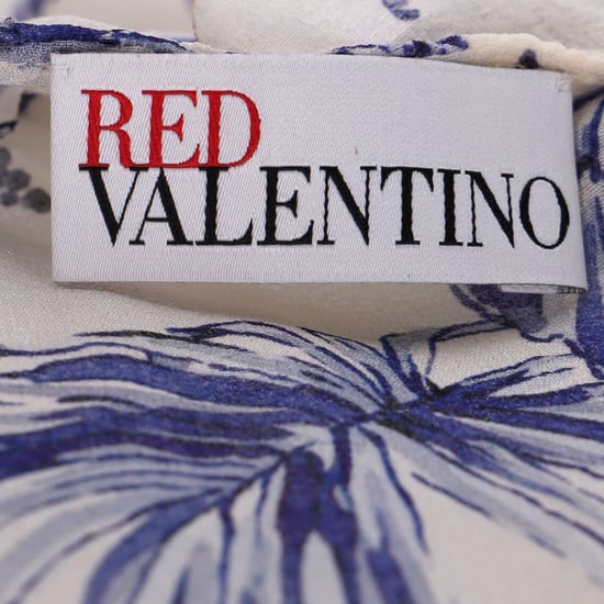 RED Valentino mini-jurk met apenprint en ruches in crèmekleurige zijde - Image 4