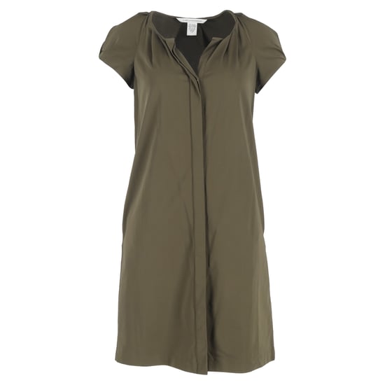 Diane Von Furstenberg Luisa minijurk in olijfgroen nylon - Image 1