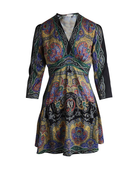 Sandro Rayan mini-jurk met V-hals en print in veelkleurig polyester - Image 1