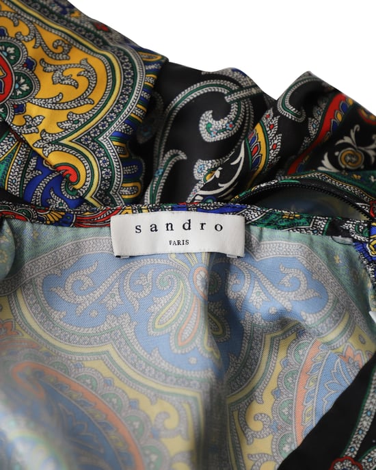 Sandro Rayan mini-jurk met V-hals en print in veelkleurig polyester - Image 4