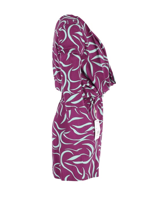 Diane Von Furstenberg Danil mini-jurk met colkraag en riem in veelkleurig polyester - Image 3
