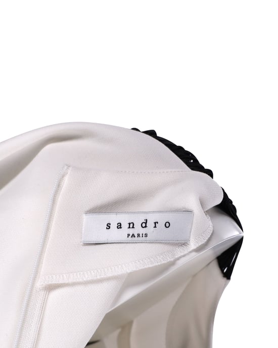 Sandro jurk met franjes aan de zijkant van polyester - Image 4