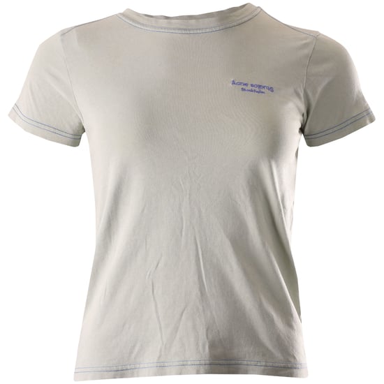 Acne Studios T-shirt met geborduurd logo in lichtgroen katoen - Image 1