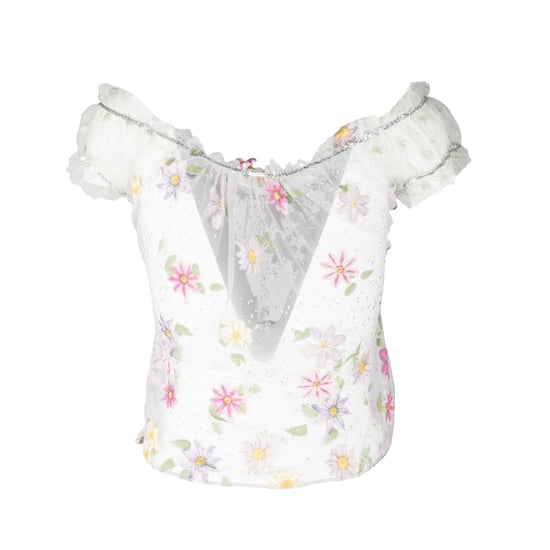 Roberto Cavalli doorschijnende top met bloemenprint - jaren '90 - Image 3