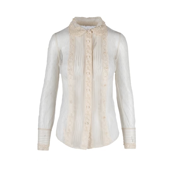 Rode Valentino blouse van doorschijnend kant - jaren 2010 - Image 1