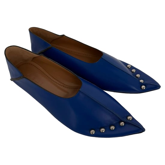 Marni Studded Ballerina Flats van Blauw Leer - Image 4