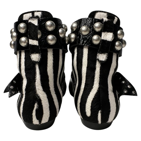 Isabel Marant Zebra Print Linzy Eyelet Puntige Ballerina's in Dierenprint Kalfsleder - Image 4