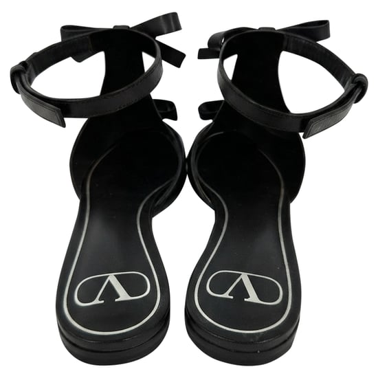 Valentino Garavani Franse Strik Ballerina Flats in Zwart Leder - Image 6
