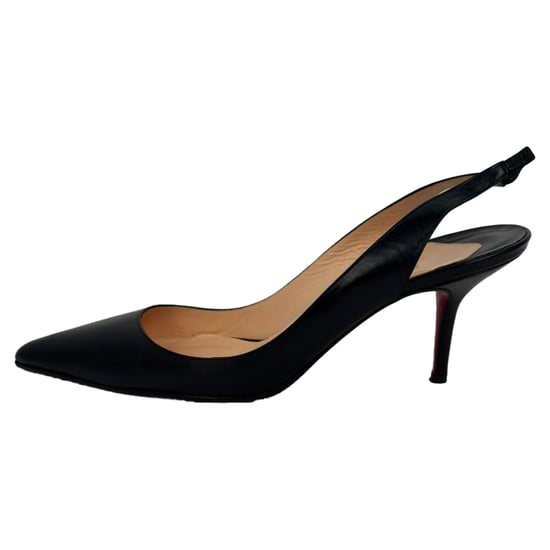 Christian Louboutin Kate 55 Slingback Pumps in Zwart Leer - Image 5