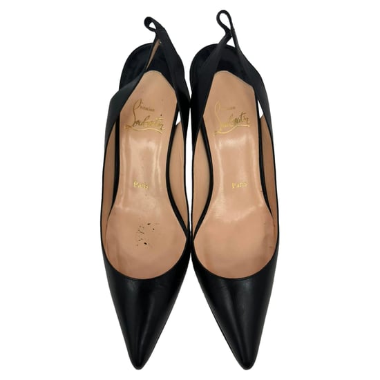 Christian Louboutin Kate 55 Slingback Pumps in Zwart Leer - Image 6