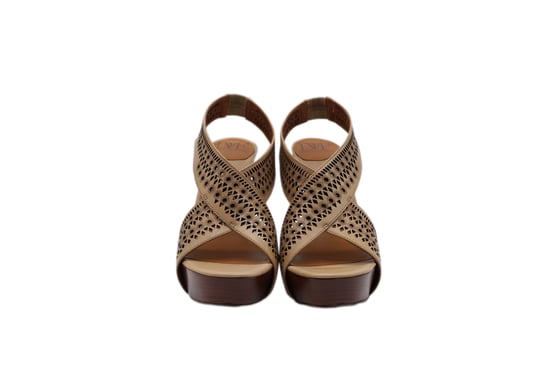 Diane Von Furstenberg Zoe hoge platform sandalen in bruin leer - Image 2