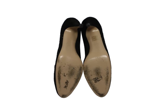 Valentino Garvani Laser Cut Pumps 115 in zwart suède - Image 5