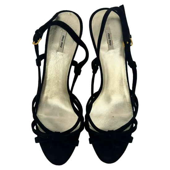 Miu Miu Slingback Sandalen in Zwart Suède - Image 6
