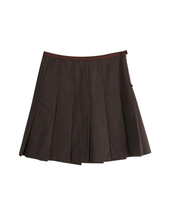 Geplooide rok van Marc Jacobs in bruine wol - Image 1