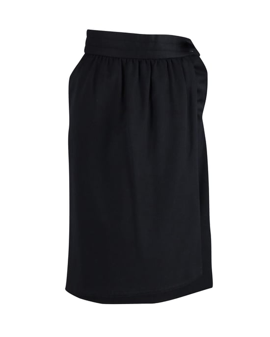 Escada midi-rok met overslag in zwarte wol - Image 1