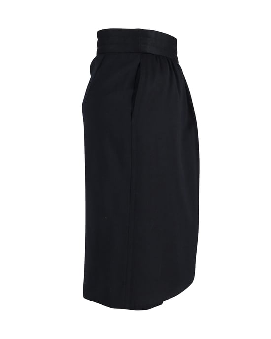 Escada midi-rok met overslag in zwarte wol - Image 2