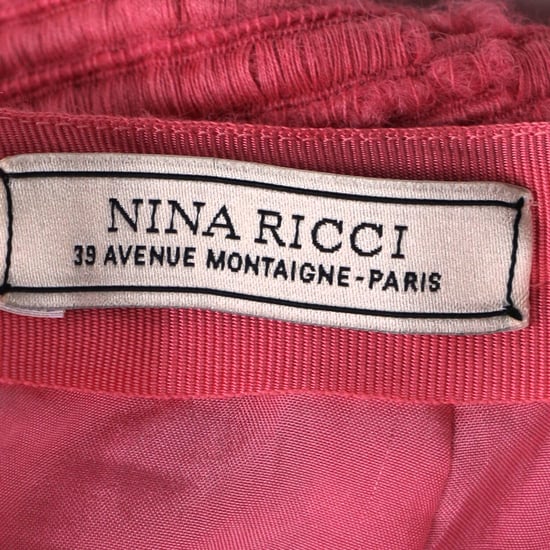 Nina Ricci kokerrok tot op de knie met textuur in roze wol - Image 4