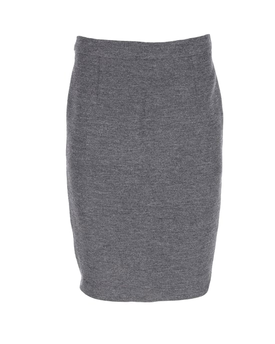 Lanvin kokerrok van grijze wol - Image 1