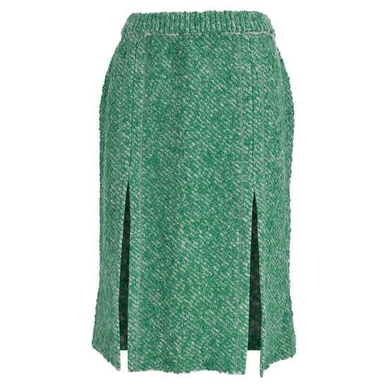 Stella McCartney midi-rok van bouclé-tweed in groene katoen - Image 1