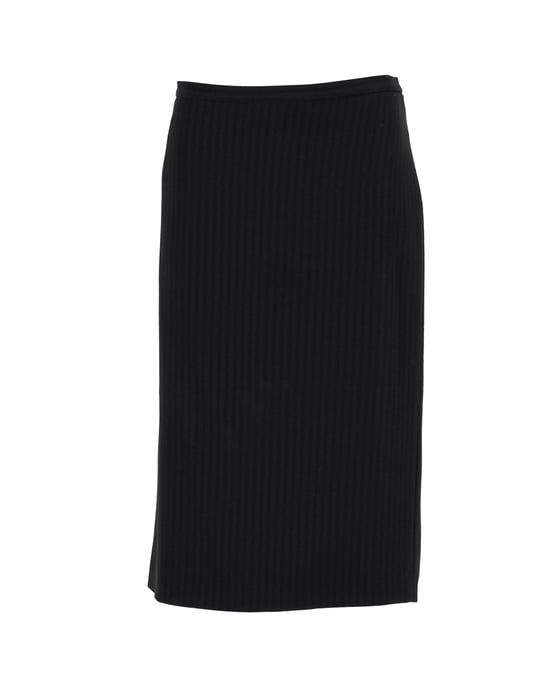 Max Mara gestreepte midi-kokerrok in zwart triacetaat - Image 1
