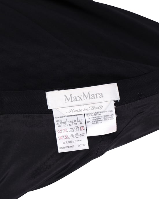 Max Mara gestreepte midi-kokerrok in zwart triacetaat - Image 4