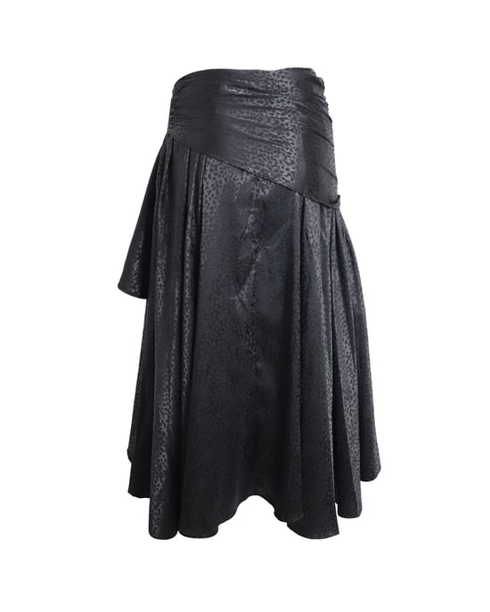 Dodo Bar of gedrapeerde midi-rok in zwart polyester - Image 3