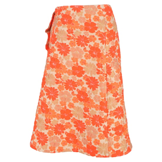 Jil Sander midi-wikkelrok met bloemenjacquardprint in oranje polyester - Image 3
