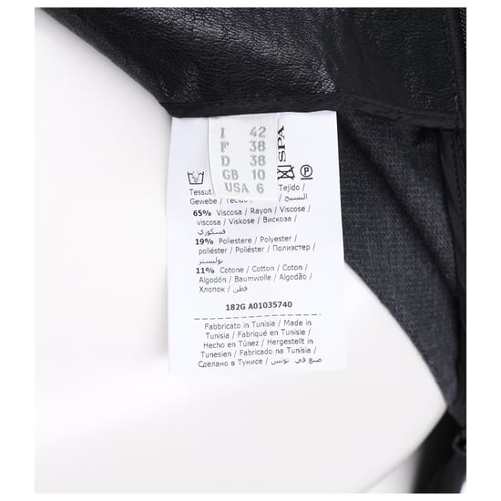 Philosophy di Lorenzo Serafini A-lijn rok van imitatieleer met kreukels in zwarte viscose - Image 5