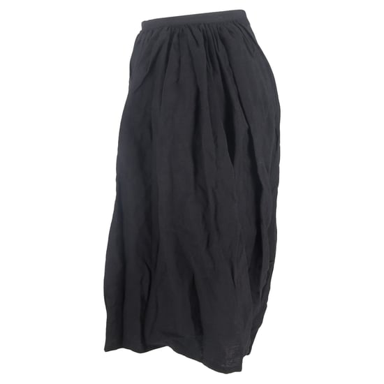 Yohji Yamamoto Asymmetrische gedrapeerde midi-rok van zwart katoen - Image 2