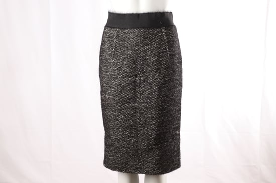 Giambattista Valli Tweed kokerrok in grijs linnen - Image 6
