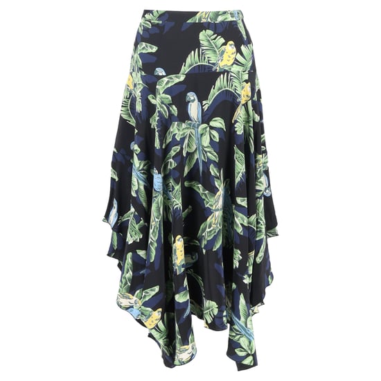 Stella McCartney midi-rok met asymmetrische zoom en paradijsvogelprint in veelkleurige zijde - Image 3