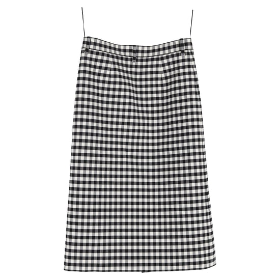 Balenciaga midi-rok met gingham-patroon in zwart polyester - Image 2