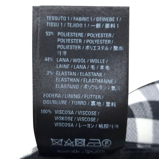 Balenciaga midi-rok met gingham-patroon in zwart polyester - Image 4