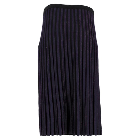 Diane von Furstenberg Klara geplooide midi-rok van stretchstof in marineblauwe viscose - Image 3